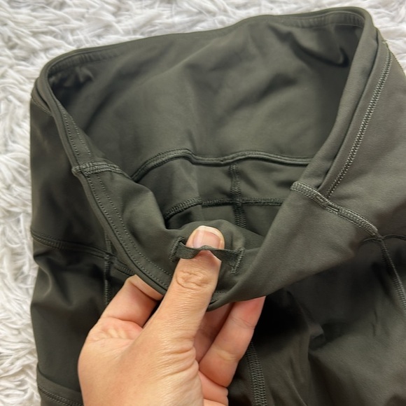 Lululemon Fast and Free Crop II 19" *Non-Reflective Dark Olive - Picture 3 of 6